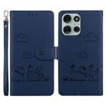 Til Motorola Moto G75 5G Cover RFID Blokerende Killingemønster TPU+PU Læder Telefoncover