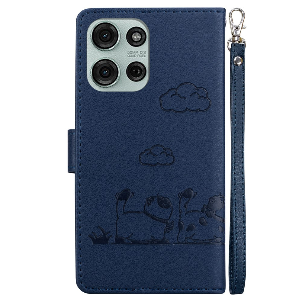 Til Motorola Moto G75 5G Cover RFID Blokerende Killingemønster TPU+PU Læder Telefoncover