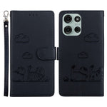 Til Motorola Moto G75 5G Cover RFID Blokerende Killingemønster TPU+PU Læder Telefoncover