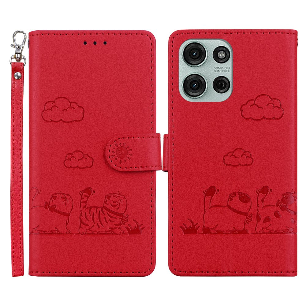 Til Motorola Moto G75 5G Cover RFID Blokerende Killingemønster TPU+PU Læder Telefoncover