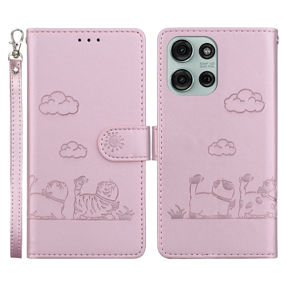 Til Motorola Moto G75 5G Cover RFID Blokerende Killingemønster TPU+PU Læder Telefoncover