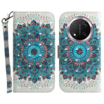 For Honor Magic7 Lite 5G / X9c 5G / X60 Pro 5G Case Pattern Printing Leather Wallet Phone Cover with Wrist Strap