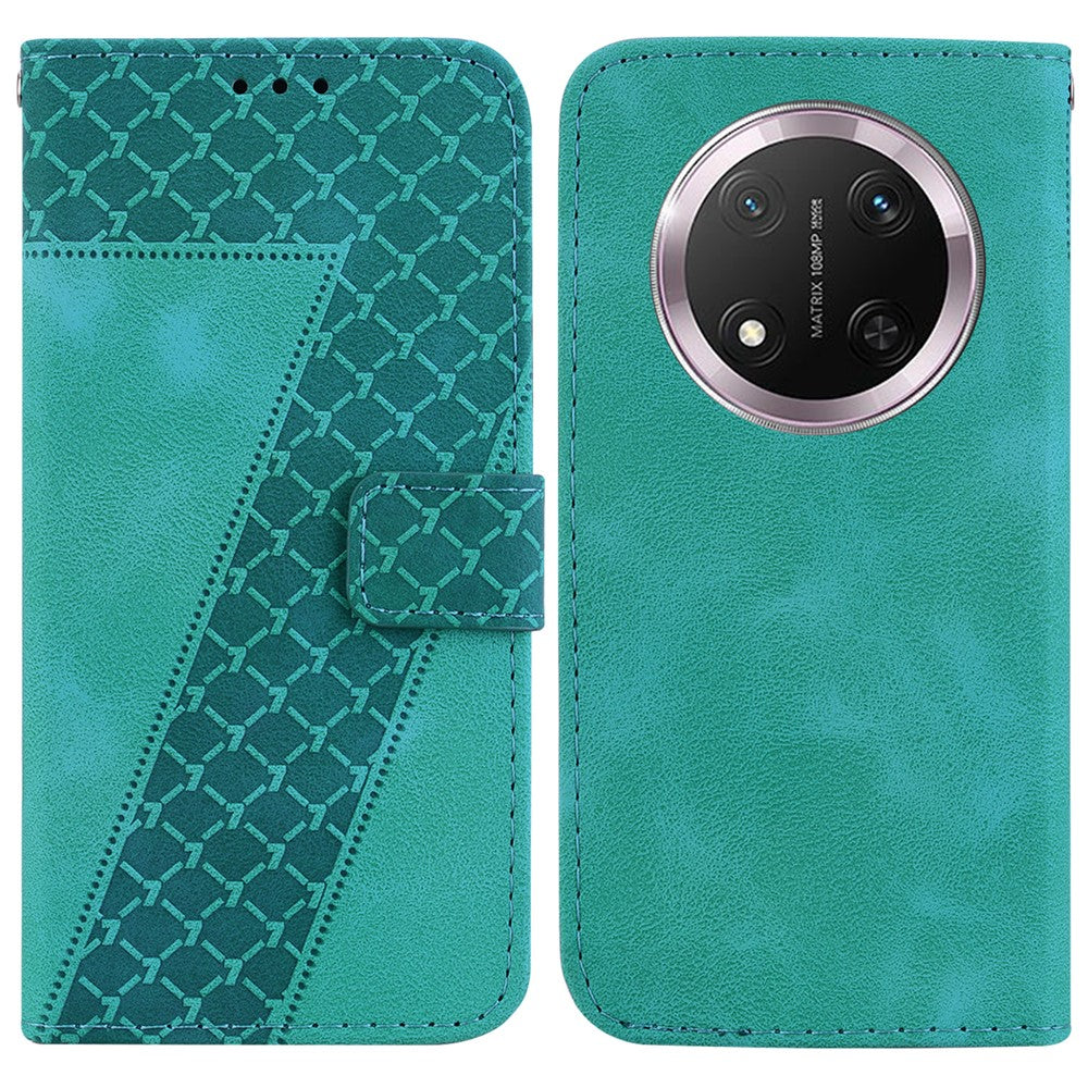 For Honor Magic7 Lite 5G / X9c 5G / X60 Pro 5G Stand Case 7-Shaped Pattern Imprint Leather Phone Cover