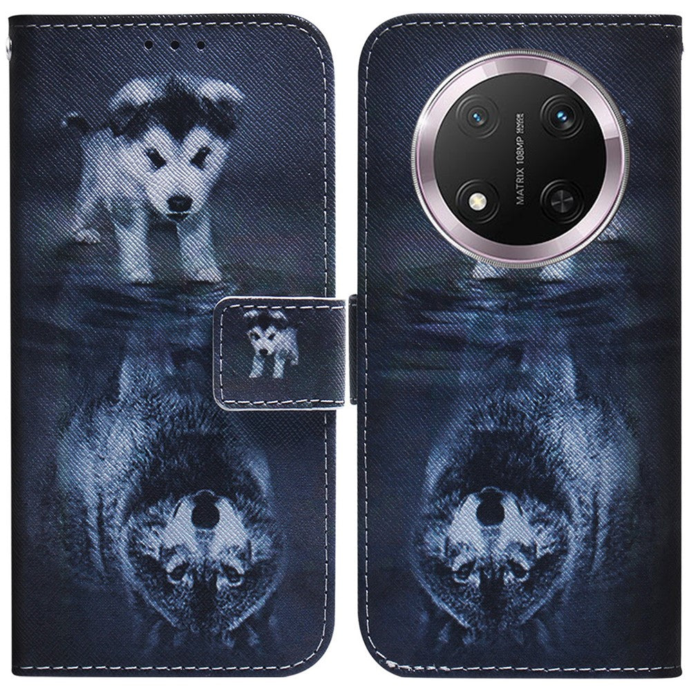 For Honor Magic7 Lite 5G / X9c 5G / X60 Pro 5G Wallet Case Pattern Print Leather Phone Cover