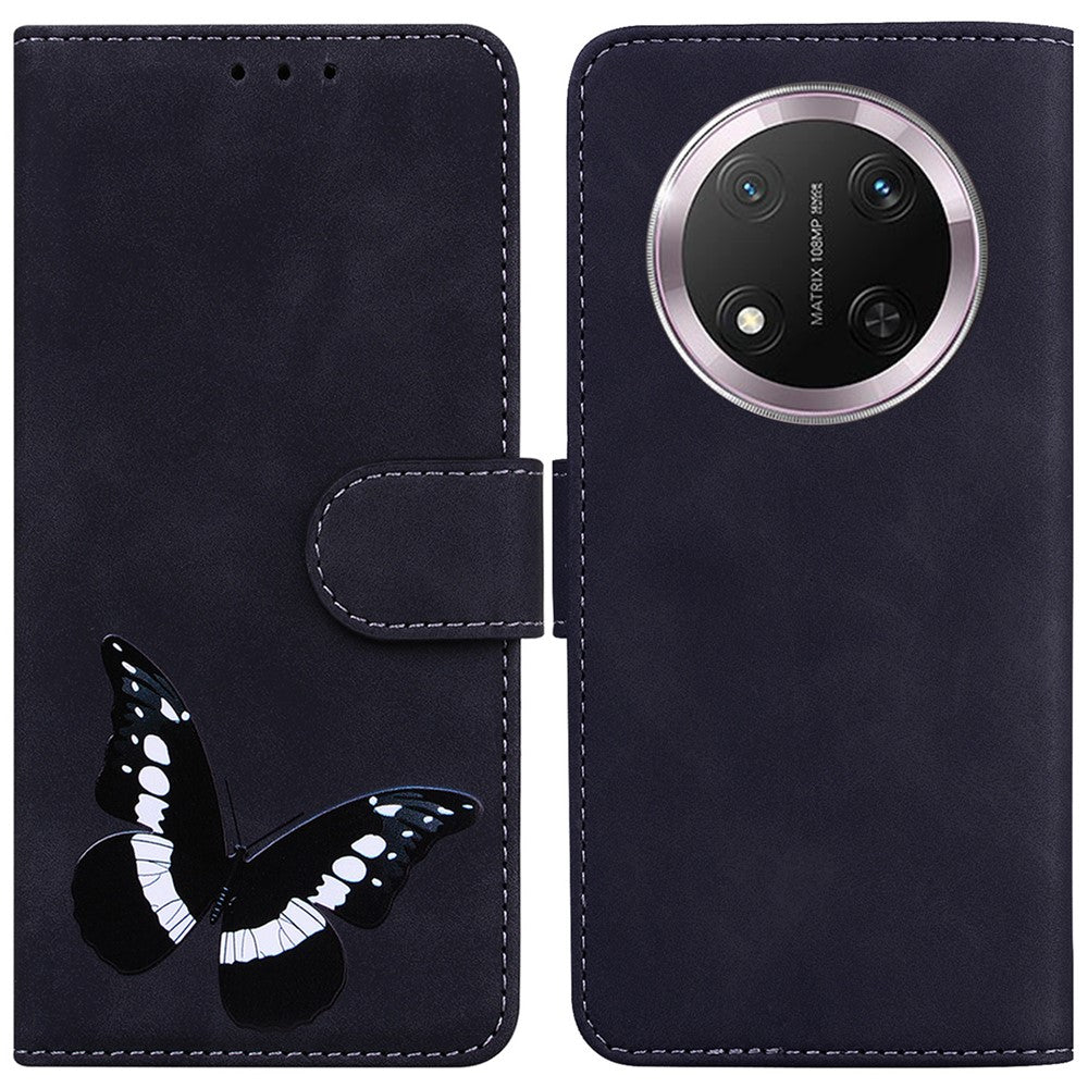 For Honor Magic7 Lite 5G / X9c 5G / X60 Pro 5G Stand Case PU Leather Phone Cover Butterfly Printed