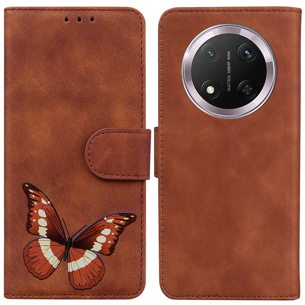 For Honor Magic7 Lite 5G / X9c 5G / X60 Pro 5G Stand Case PU Leather Phone Cover Butterfly Printed