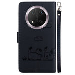 For Honor Magic7 Lite 5G / X9c 5G / X60 Pro 5G Case RFID Blocking Kitten Pattern TPU+PU Leather Phone Cover