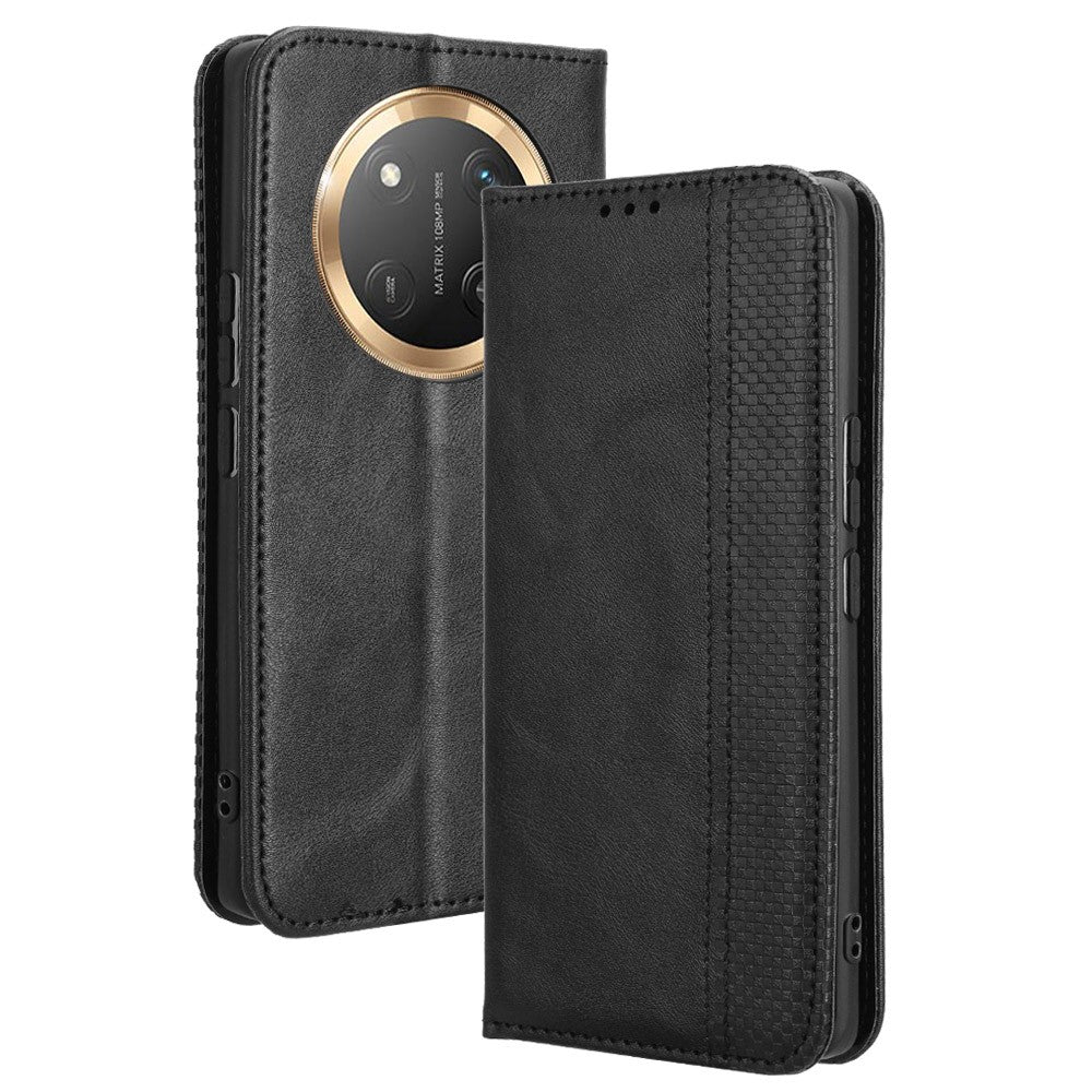 Leather Case for Honor X9c 5G / Magic7 Lite 5G / X60 Pro 5G Wallet Stand Retro Texture Phone Cover