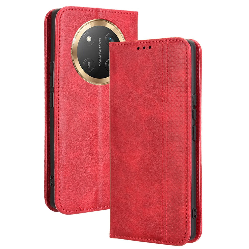 Leather Case for Honor X9c 5G / Magic7 Lite 5G / X60 Pro 5G Wallet Stand Retro Texture Phone Cover