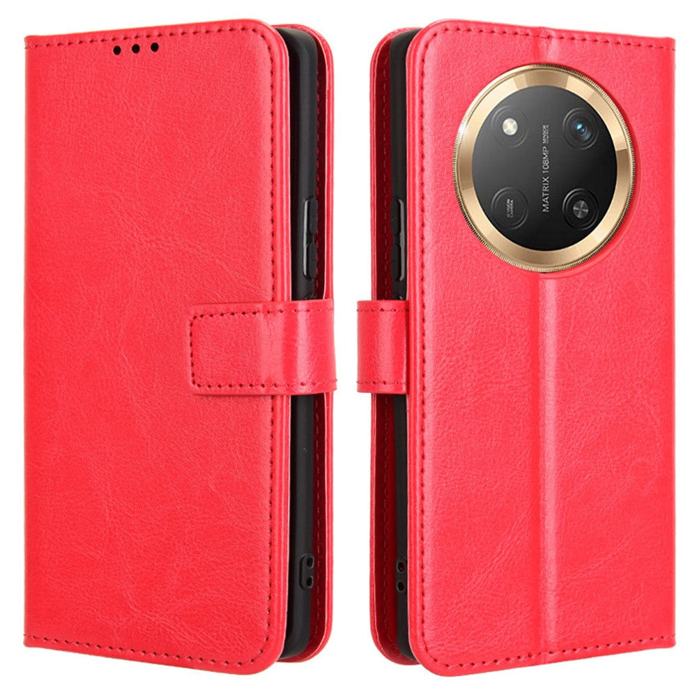 Leather Case for Honor X9c 5G / Magic7 Lite 5G / X60 Pro 5G Crazy Horse Texture Phone Wallet Cover