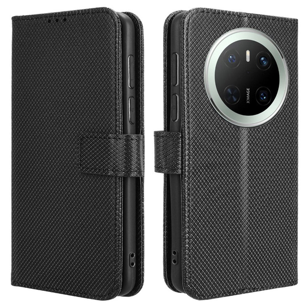 For Huawei Mate 70 Case PU Leather Diamond Texture Wallet Phone Cover