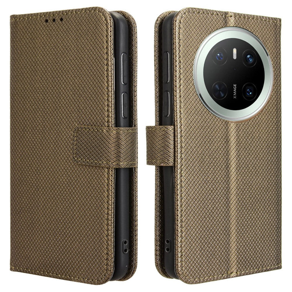 For Huawei Mate 70 Case PU Leather Diamond Texture Wallet Phone Cover