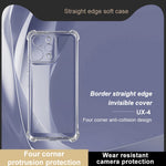 IMAK UX-4 Series For Xiaomi Redmi 12 4G Case Straight Frame Four Corner Shockproof Clear TPU Cover
