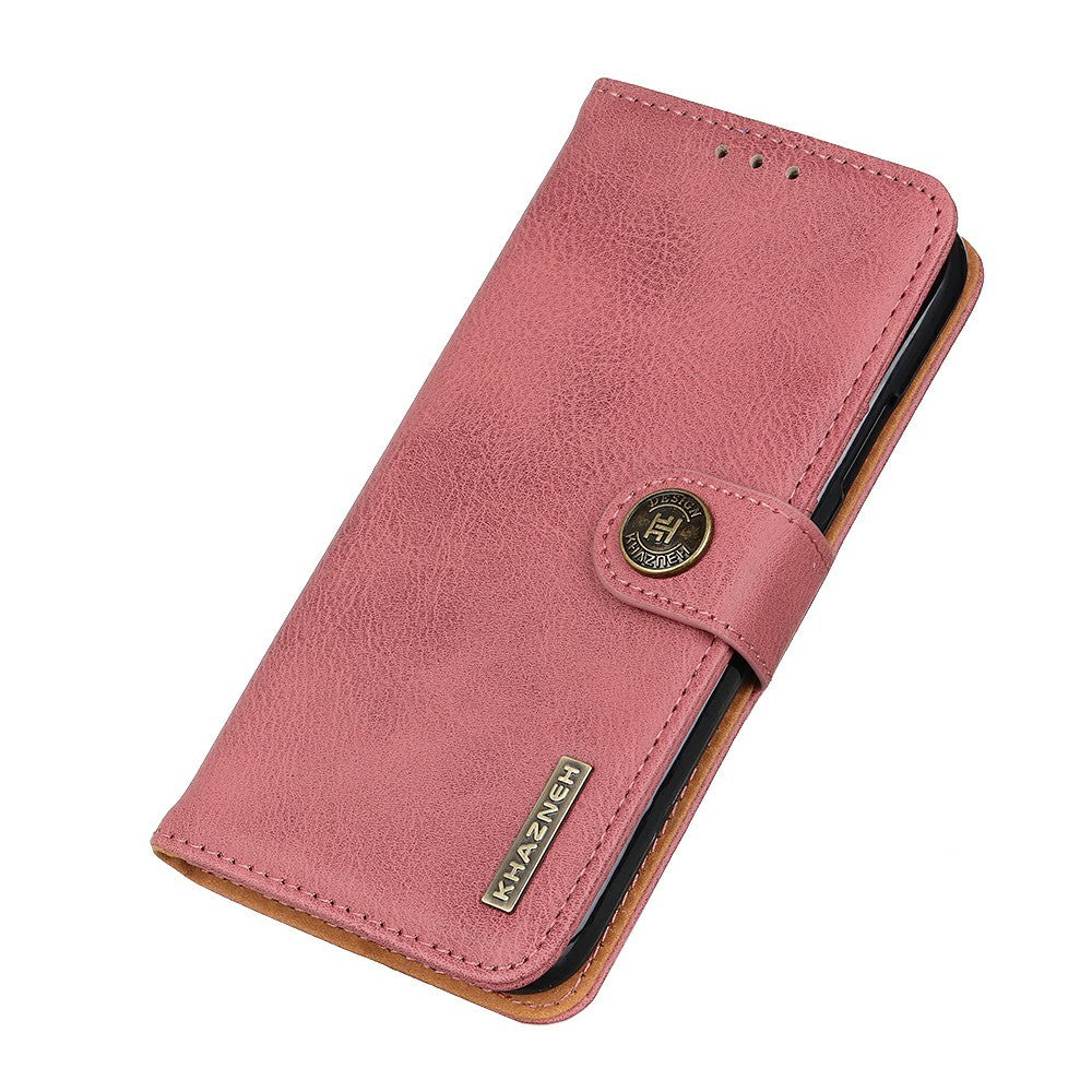 KHAZNEH For Samsung Galaxy A56 5G Wallet Case Cowhide Texture Leather Flip Phone Cover