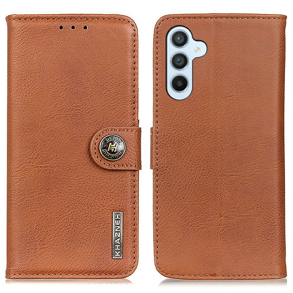 KHAZNEH For Samsung Galaxy A56 5G Wallet Case Cowhide Texture Leather Flip Phone Cover