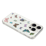 For iPhone 14 Pro Max Case Anti Drop TPU Phone Back Cover Epoxy Glitter Butterfly