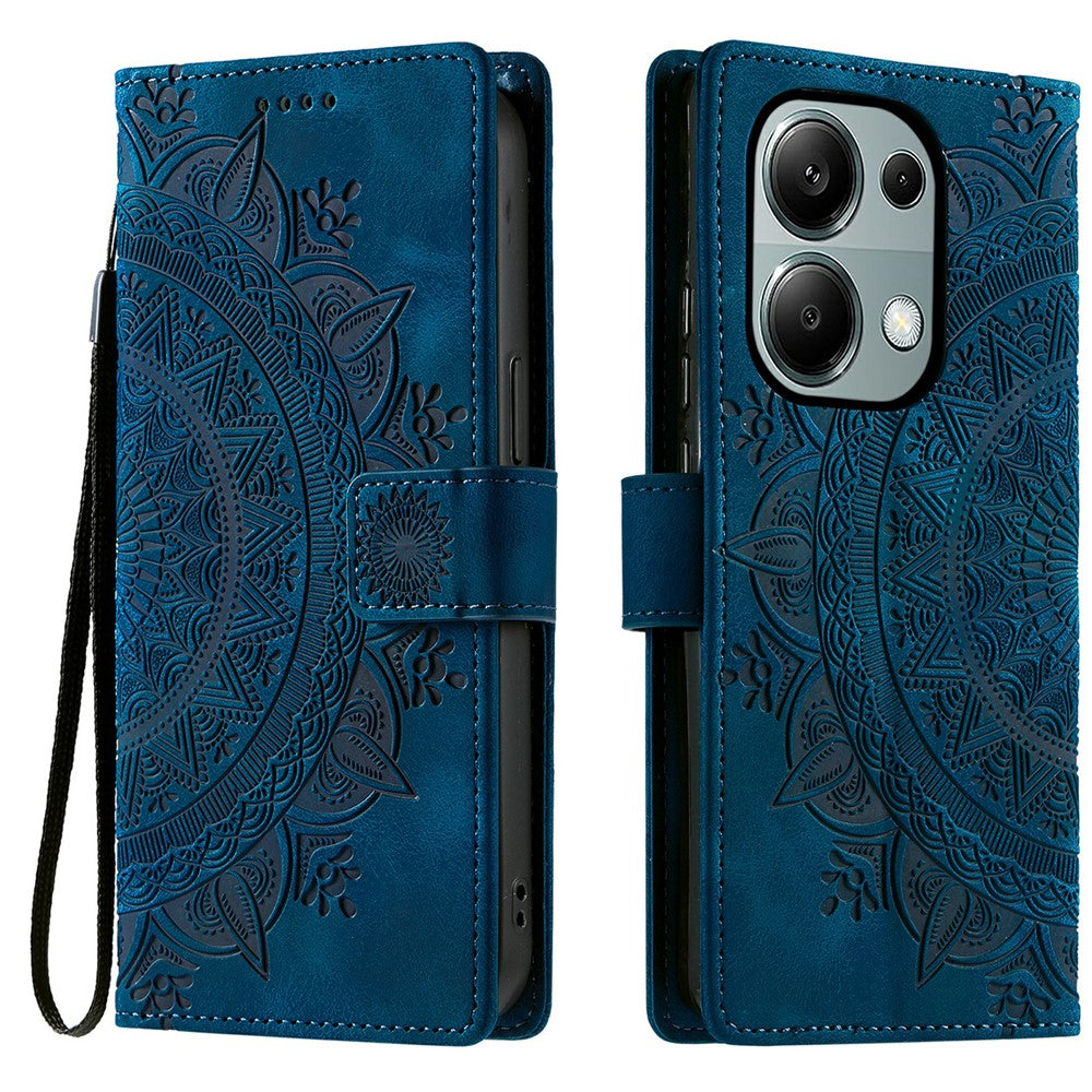 Style 018 For Xiaomi Redmi Note 13 Pro 4G Case Imprinted Totem Skin Feel Wallet Leather Phone Cover