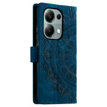 Style 018 For Xiaomi Redmi Note 13 Pro 4G Case Imprinted Totem Skin Feel Wallet Leather Phone Cover