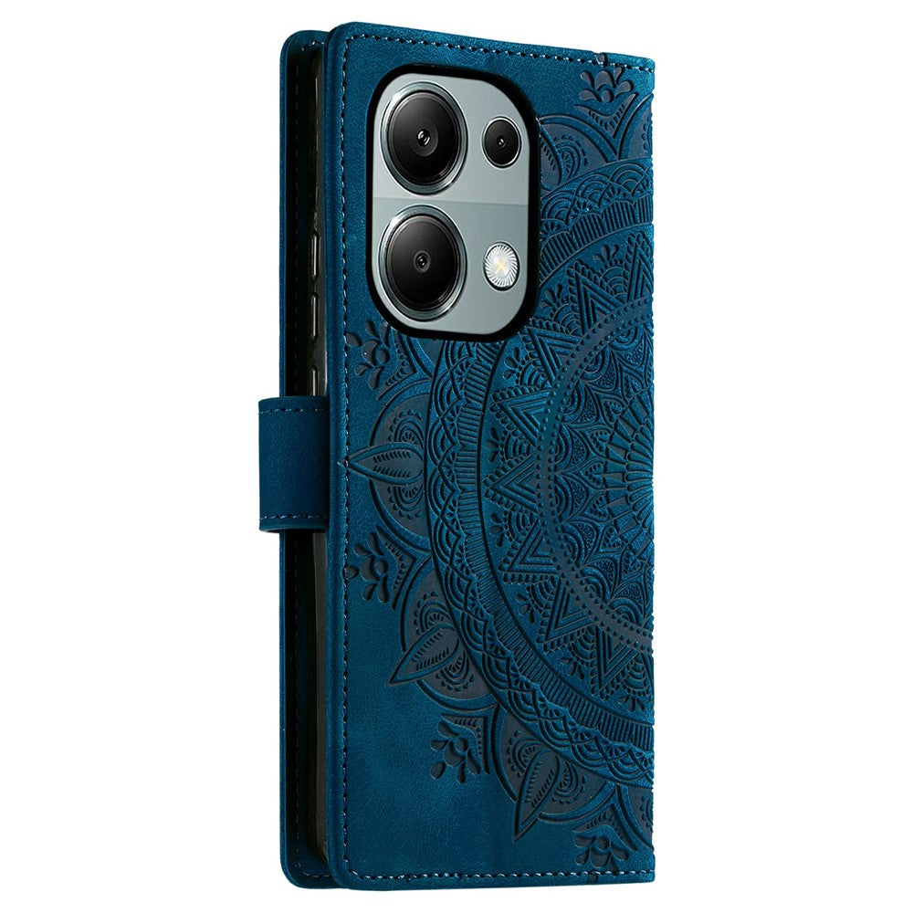 Style 018 For Xiaomi Redmi Note 13 Pro 4G Case Imprinted Totem Skin Feel Wallet Leather Phone Cover