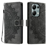Style 018 For Xiaomi Redmi Note 13 Pro 4G Case Imprinted Totem Skin Feel Wallet Leather Phone Cover
