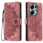 Style 018 For Xiaomi Redmi Note 13 Pro 4G Case Imprinted Totem Skin Feel Wallet Leather Phone Cover