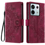 Style 018 For Xiaomi Redmi Note 13 Pro 5G Case Imprinted Totem Skin Feel Wallet Leather Phone Cover