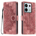 Style 018 For Xiaomi Redmi Note 13 Pro 5G Case Imprinted Totem Skin Feel Wallet Leather Phone Cover