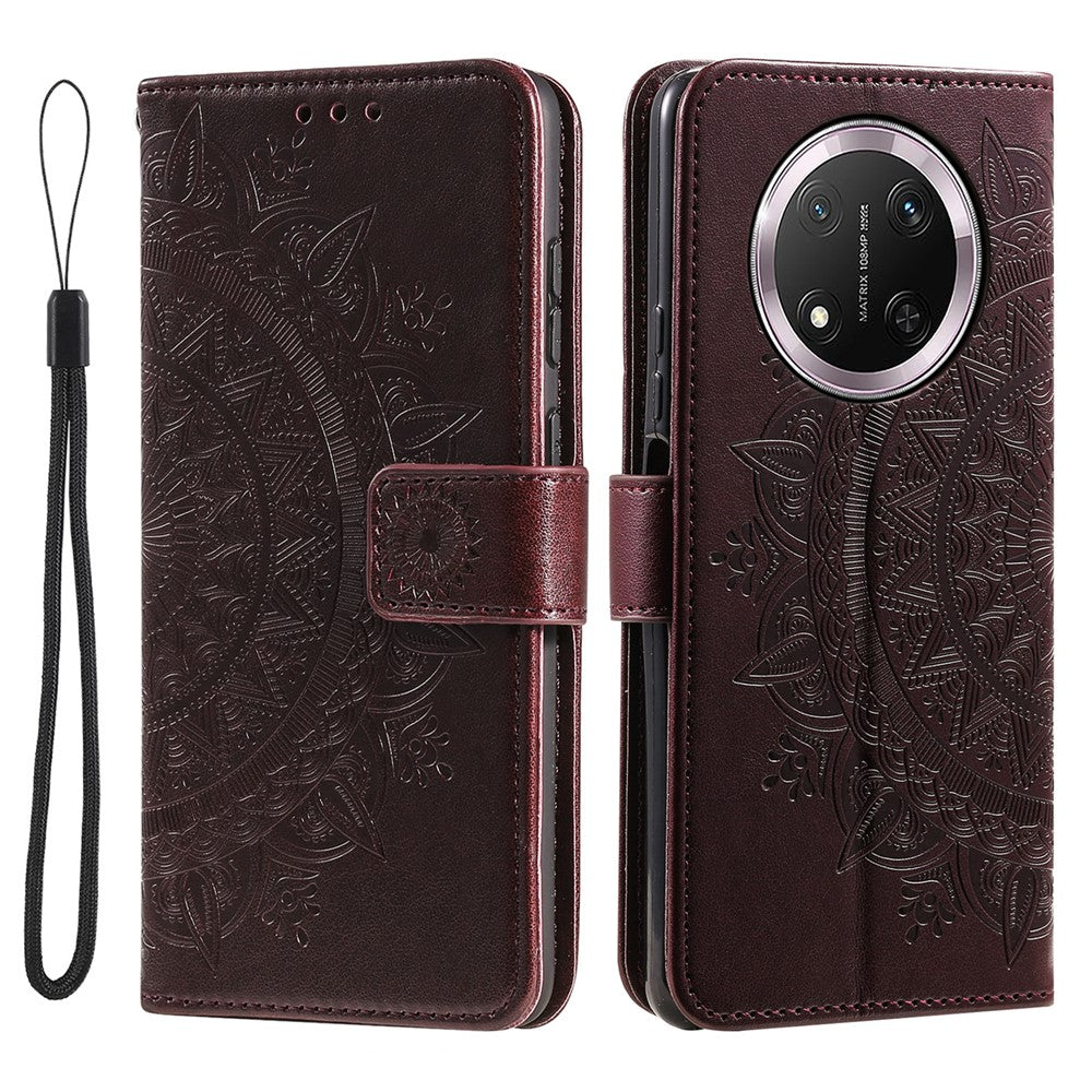 For Honor Magic7 Lite 5G / X9c 5G / X60 Pro 5G Case Imprinted Totem PU Leather Wallet Stand Phone Cover