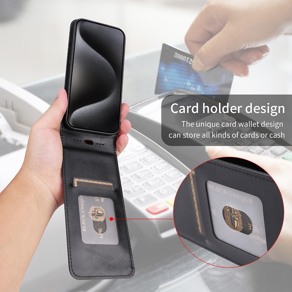 For Xiaomi Redmi Note 14 5G Case with Card Slot Magnetic Vertical Flip Leather Phone Cover