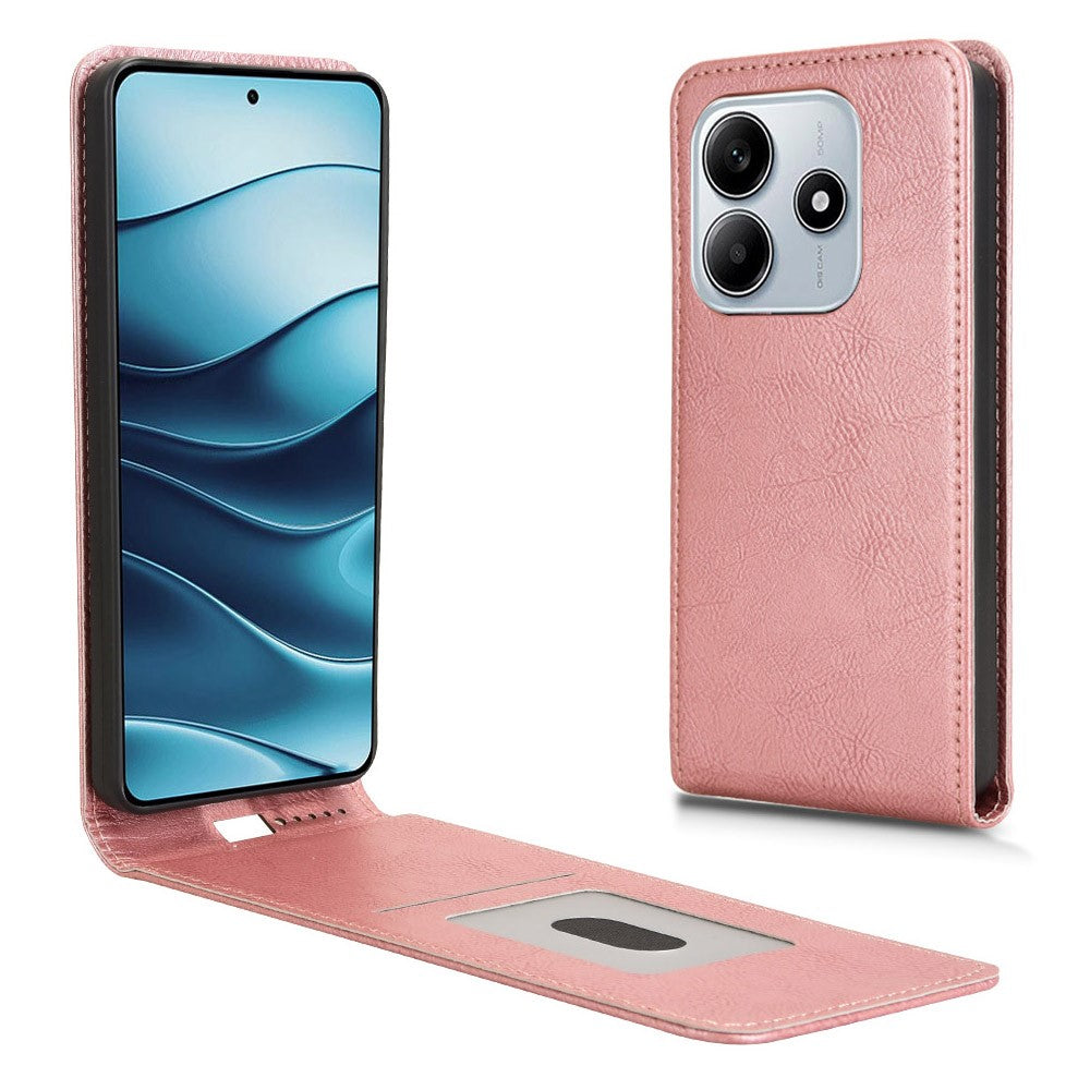 For Xiaomi Redmi Note 14 5G Case with Card Slot Magnetic Vertical Flip Leather Phone Cover