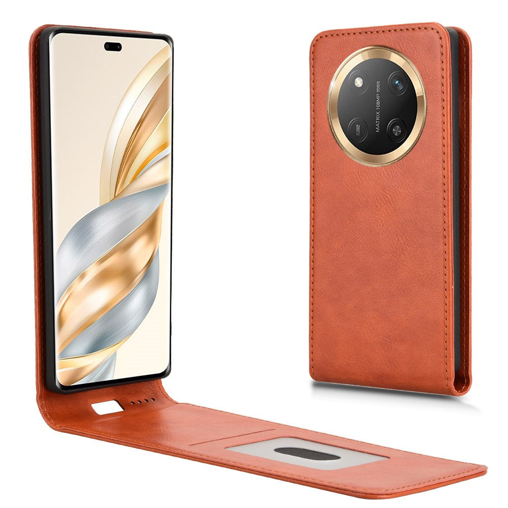 Phone Case For Honor X60 Pro 5G / X9c 5G / Magic7 Lite 5G Magnetic Vertical Flip Leather Cover with Card Slot