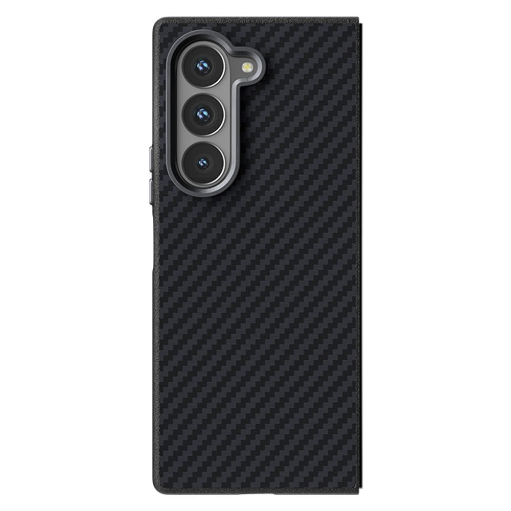 ABEEL For Samsung Galaxy Z Fold 5G Magnetic Case Carbon Fiber Texture Back Cover