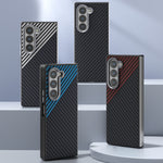 ABEEL For Samsung Galaxy Z Fold 5G Magnetic Case Carbon Fiber Texture Back Cover