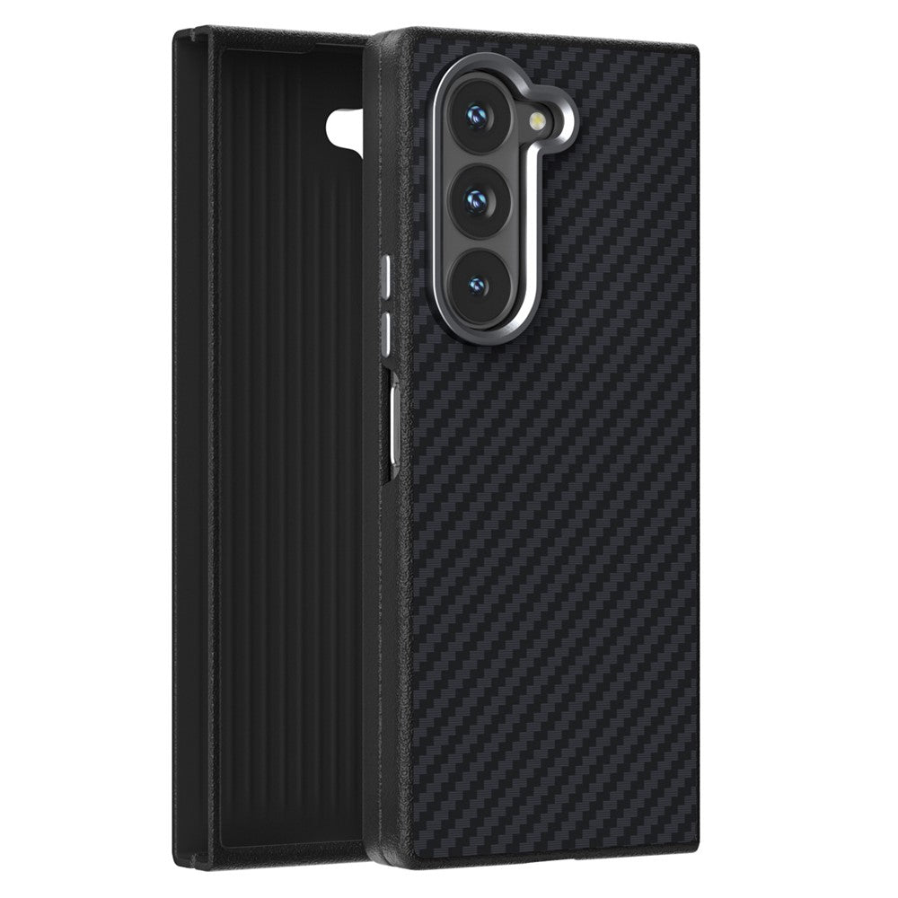 ABEEL For Samsung Galaxy Z Fold 5G Magnetic Case Carbon Fiber Texture Back Cover