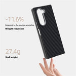 ABEEL For Samsung Galaxy Z Fold 5G Magnetic Case Carbon Fiber Texture Back Cover