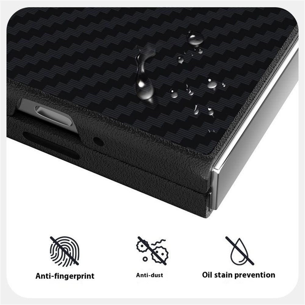ABEEL For Samsung Galaxy Z Fold 5G Magnetic Case Carbon Fiber Texture Back Cover
