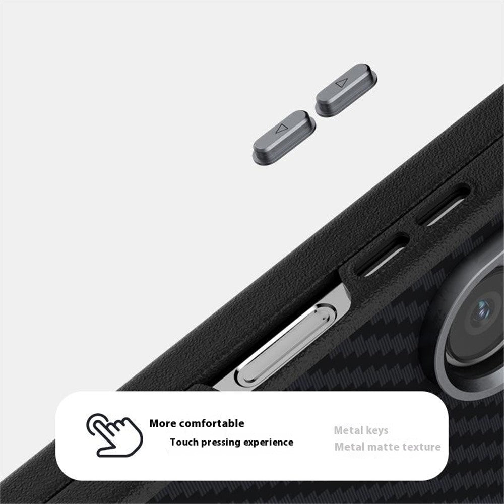 ABEEL For Samsung Galaxy Z Fold 5G Magnetic Case Carbon Fiber Texture Back Cover