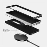 ABEEL For Samsung Galaxy Z Fold 5G Magnetic Case Carbon Fiber Texture Back Cover