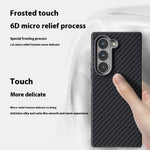 ABEEL For Samsung Galaxy Z Fold 5G Magnetic Case Carbon Fiber Texture Back Cover