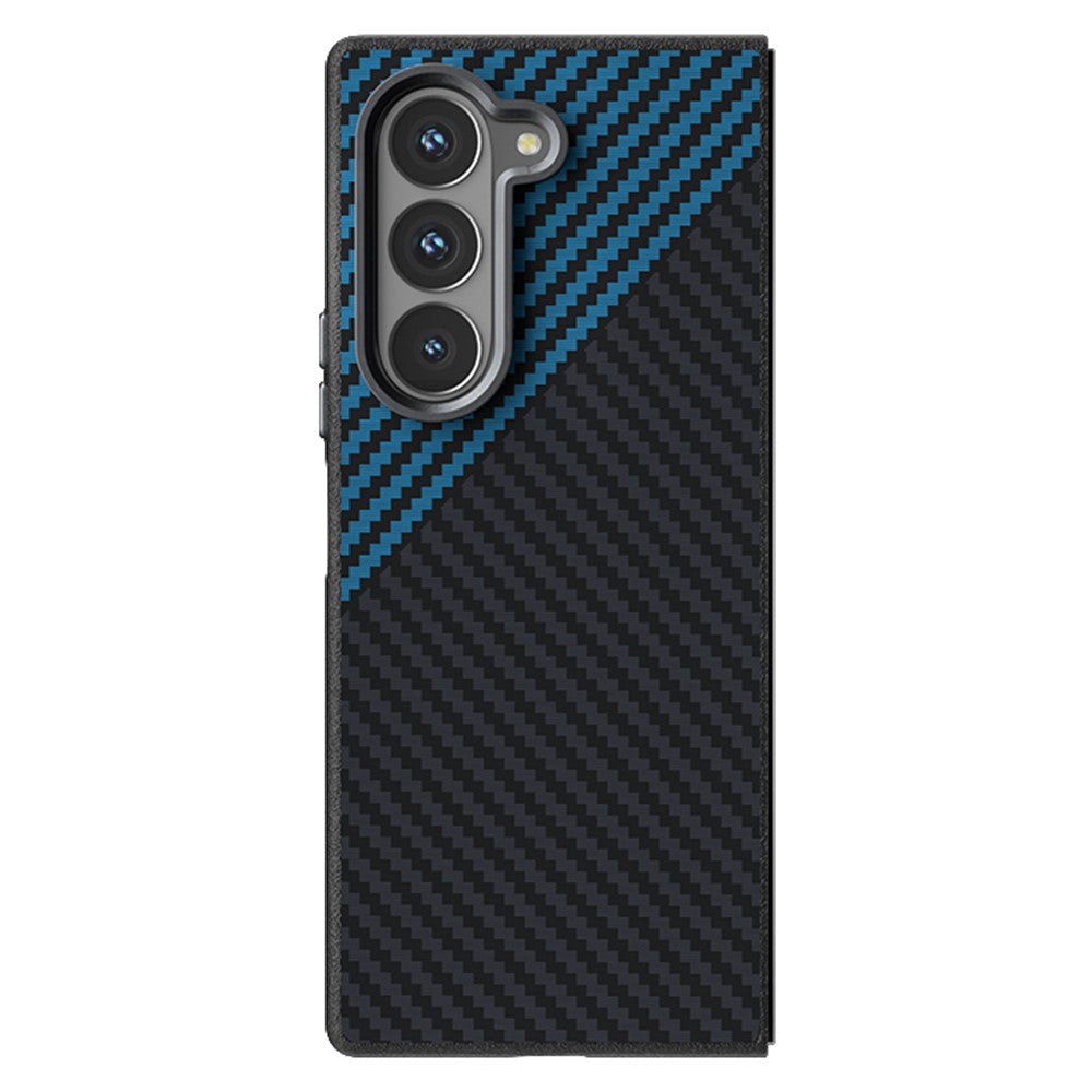 ABEEL For Samsung Galaxy Z Fold 5G Magnetic Case Carbon Fiber Texture Back Cover