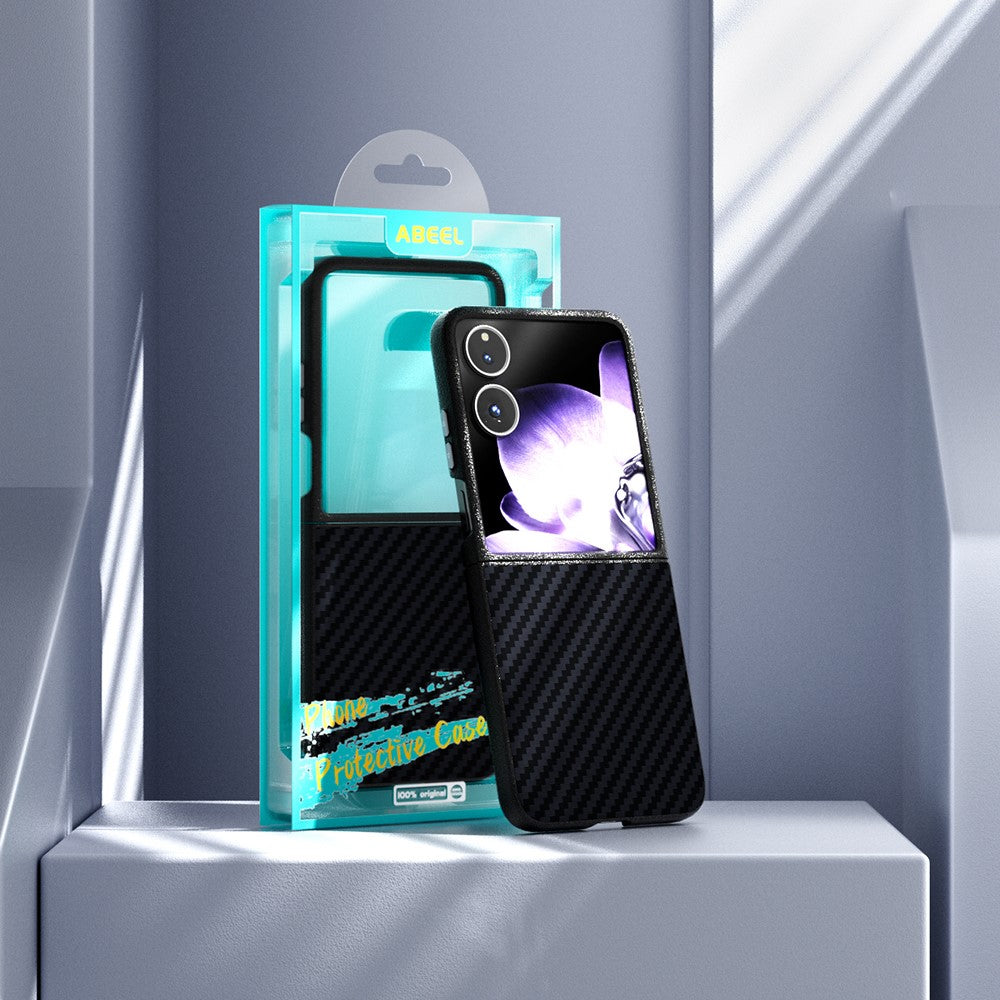 ABEEL For Xiaomi Mix Flip 5G Magnetic Case Carbon Fiber Texture Back Cover