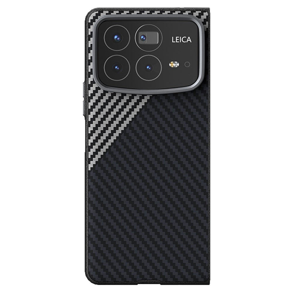 ABEEL För Xiaomi Mix Fold 4 5G Magnetiskt Skal Kolfiberstruktur Baksida