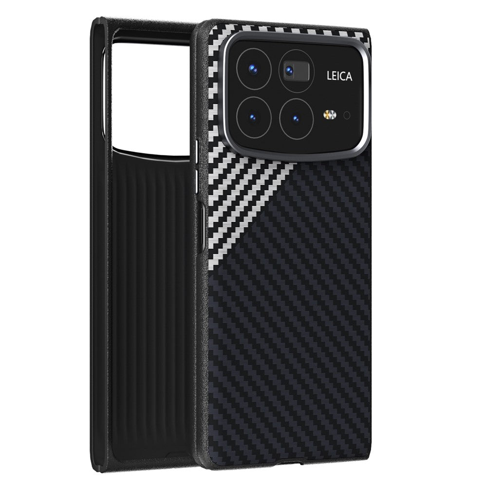 ABEEL För Xiaomi Mix Fold 4 5G Magnetiskt Skal Kolfiberstruktur Baksida