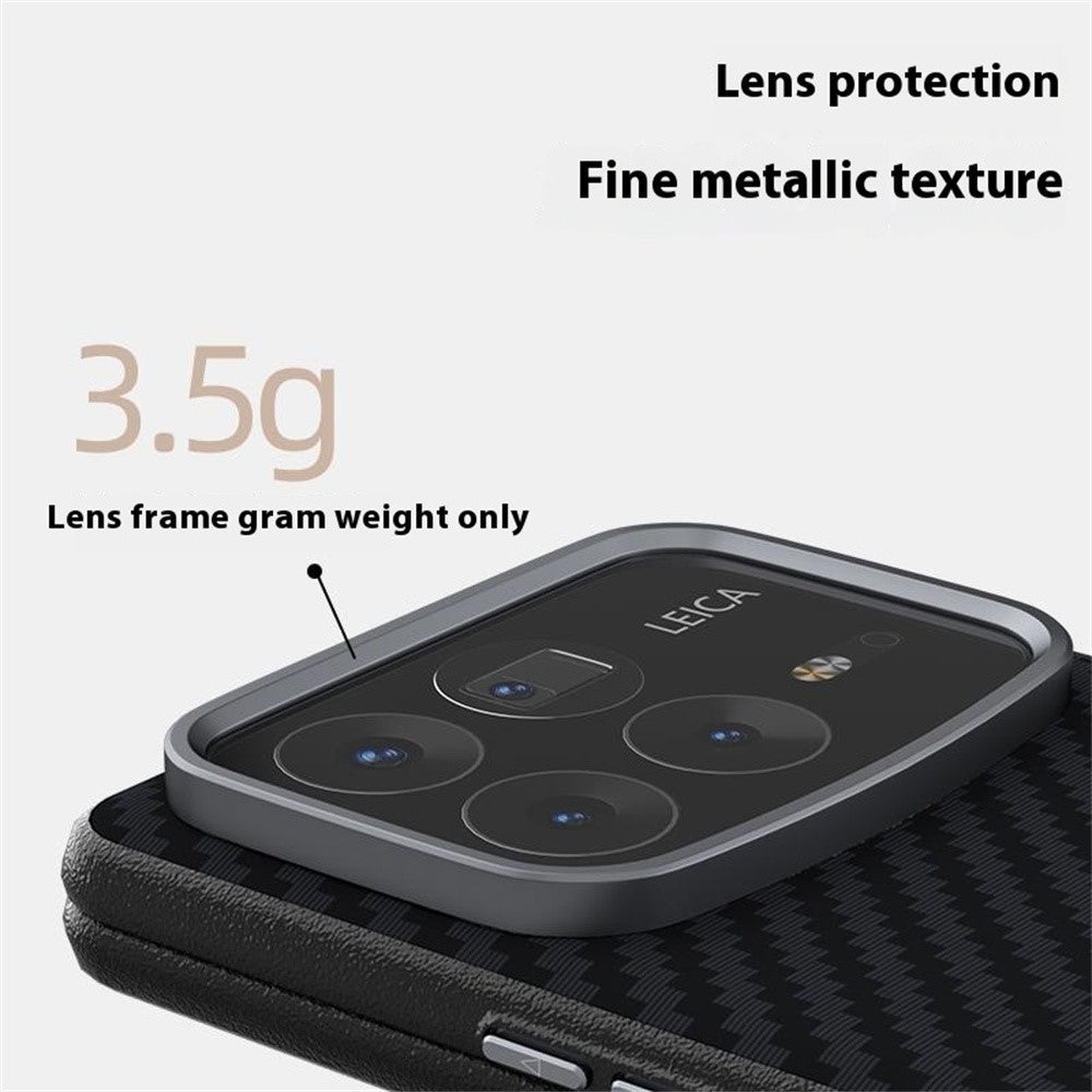 ABEEL För Xiaomi Mix Fold 4 5G Magnetiskt Skal Kolfiberstruktur Baksida