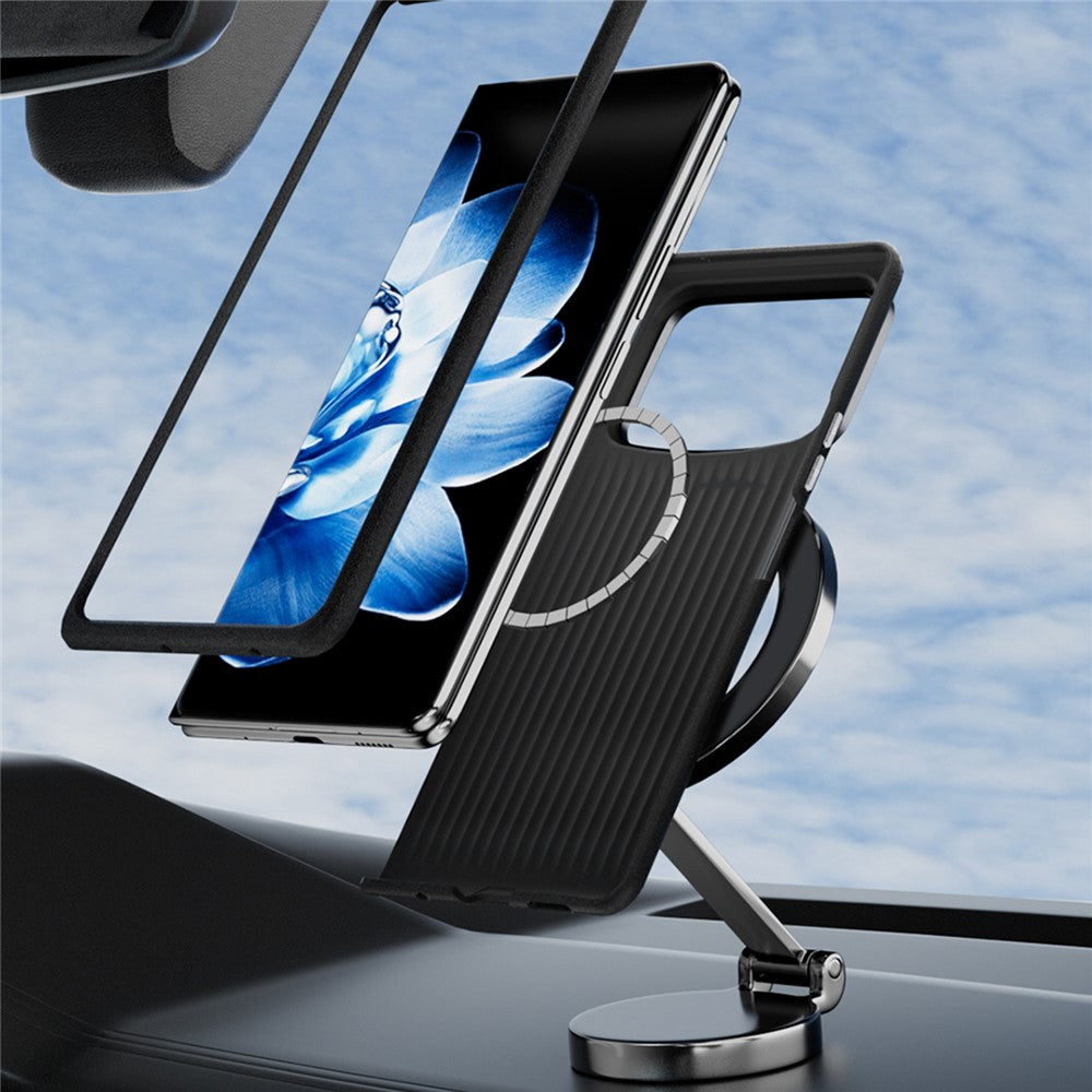 ABEEL För Xiaomi Mix Fold 4 5G Magnetiskt Skal Kolfiberstruktur Baksida