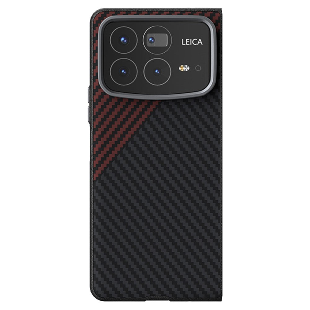 ABEEL För Xiaomi Mix Fold 4 5G Magnetiskt Skal Kolfiberstruktur Baksida