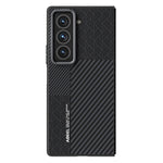 ABEEL For Samsung Galaxy Z Fold Special Magnetic Case PC + Aluminum Alloy + PU Leather Slim Phone Back Cover