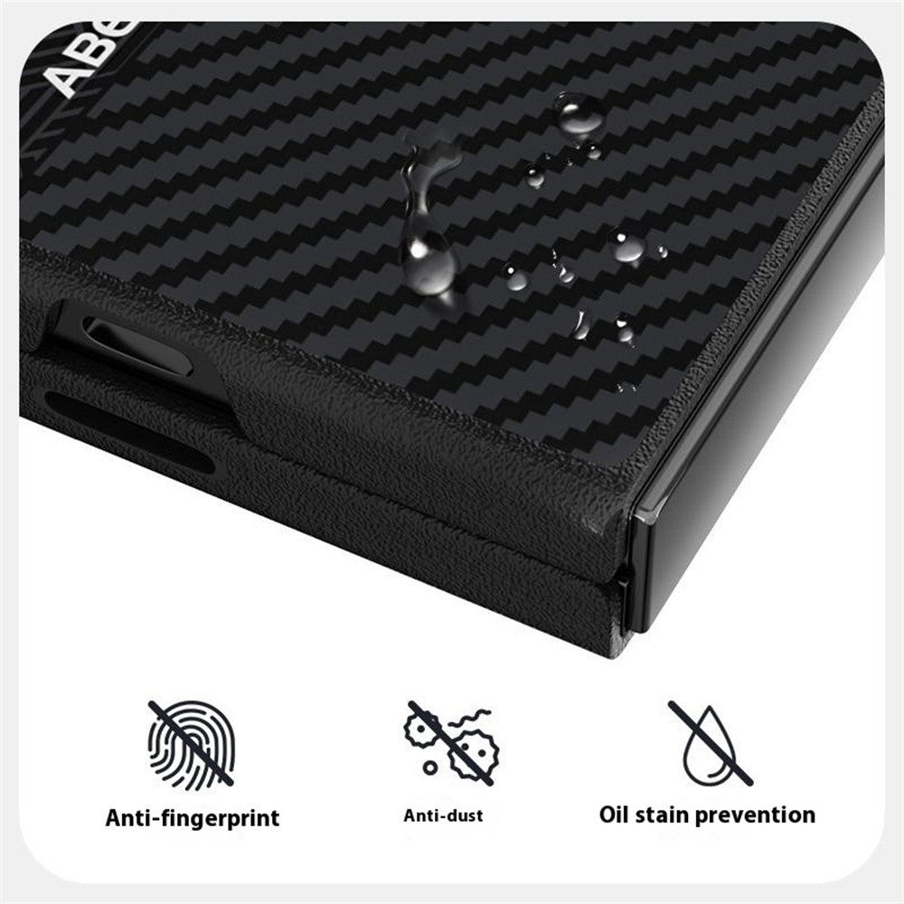ABEEL For Samsung Galaxy Z Fold Special Magnetic Case PC + Aluminum Alloy + PU Leather Slim Phone Back Cover