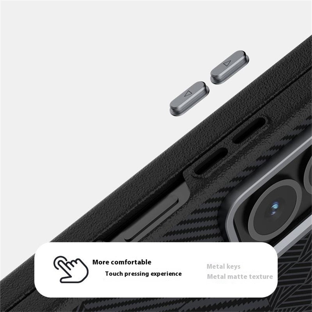 ABEEL For Samsung Galaxy Z Fold Special Magnetic Case PC + Aluminum Alloy + PU Leather Slim Phone Back Cover