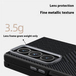 ABEEL For Samsung Galaxy Z Fold Special Magnetic Case PC + Aluminum Alloy + PU Leather Slim Phone Back Cover